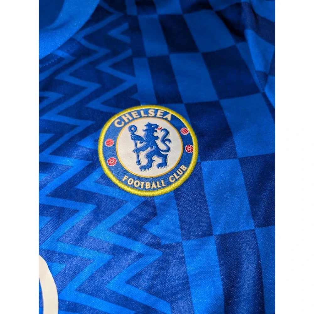 Nike Chelsea FC 2021-22 Blue Home Checkered Soccer Jersey Size Medium